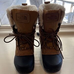The North Face Brown and Black Insulated Boots